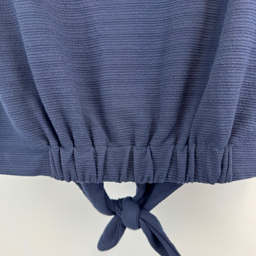 J.Crew Tank Top Women's Small Navy Button Front Tie Waist L8137 NWT - Picture 15 of 16